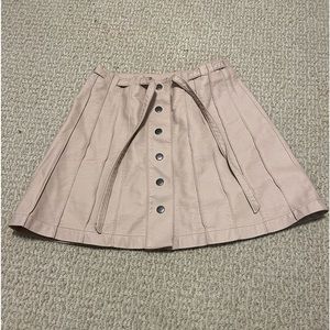 Free People vegan leather button up skirt 
Size 0